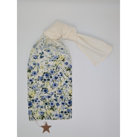 Foulard soyeux bleu