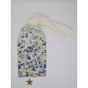 Foulard soyeux bleu
