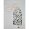 Foulard soyeux bleu