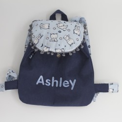 Sac à doudous - Personnalisable - Bleu