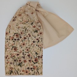 Foulard soyeux beige-marron
