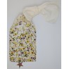 Foulard soyeux jaune tendre