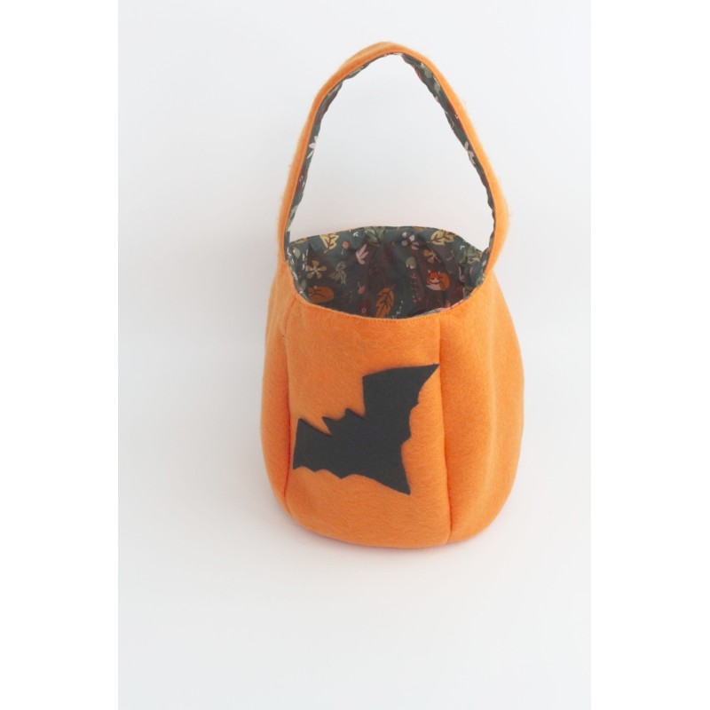copy of Panier Halloween - grand modèle citrouille orange intérieur claire