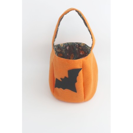 copy of Panier Halloween - grand modèle citrouille orange intérieur claire