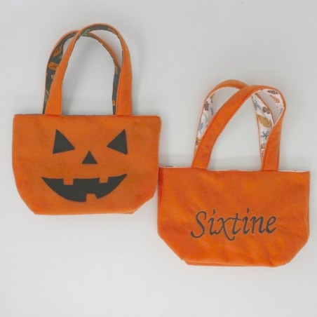 copy of copy of copy of copy of Panier Halloween - grand modèle citrouille orange intérieur claire