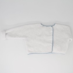Brassière blanche et bleue