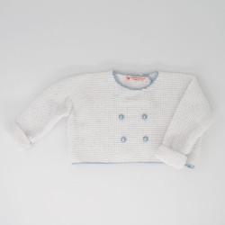 Brassière blanche et bleue
