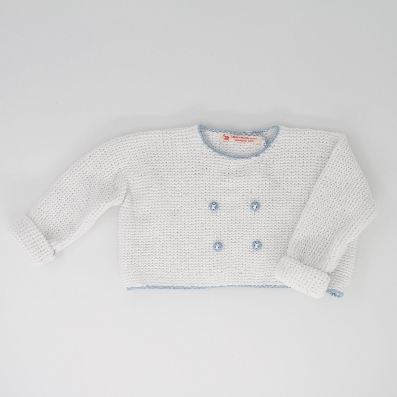 Brassière blanche et bleue