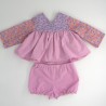 Ensemble brassière et boomer violet-rose