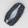 Trousse d'écolier bleue motif floral