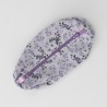 Trousse d'écolier violette motif floral