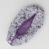 Trousse d'écolier violette motif floral